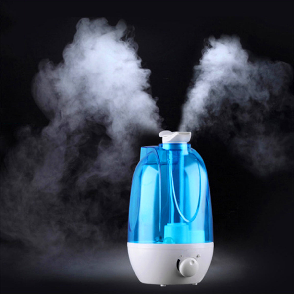 Ultrasonic Humidifier with LED Colored Lights, Variable Spray Control & Direction